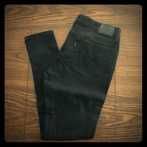 Levi Strauss 535 Super Skinny Jeans, Black